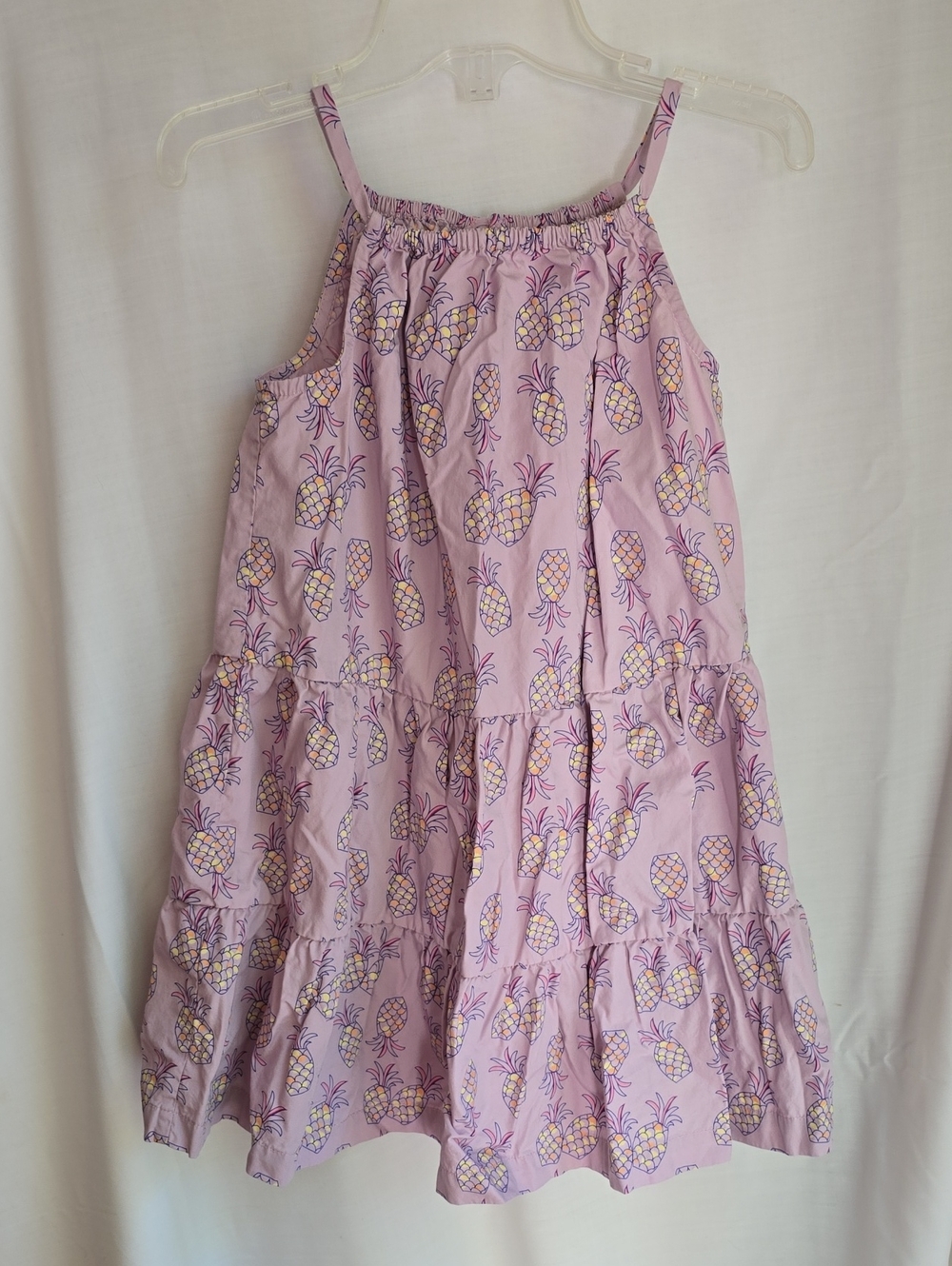 Hanna Andersson Lavender Pineapple Tiered Sundress